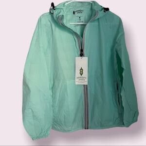 Peekaboo Beans Kids Rain Jacket Mint Small